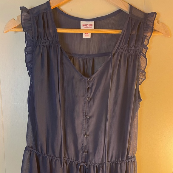 Mossimo | Sheer Navy Blue Empire Waist Top - Picture 1 of 5